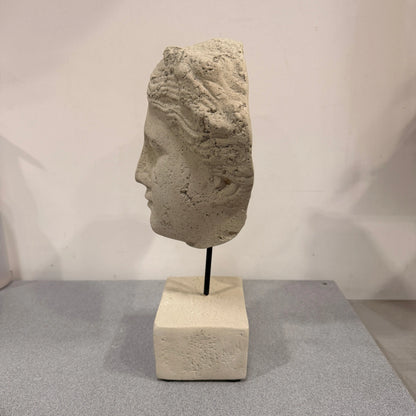 Vesuvius Maiden Stone Head Bust Statue M0249-030330-H