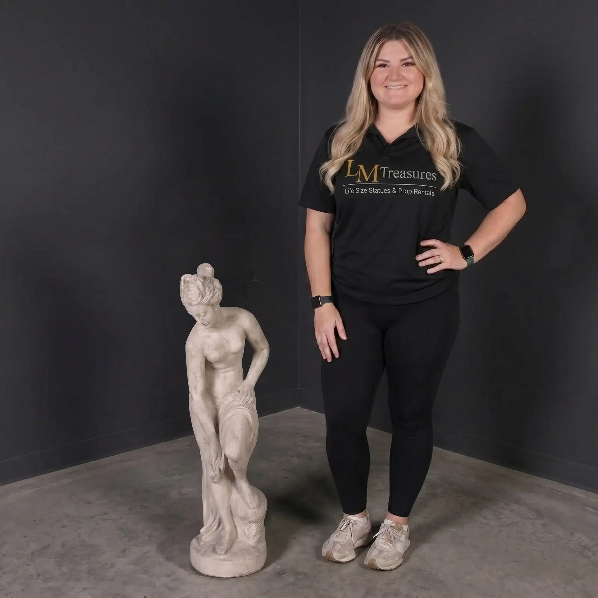 Roman Lady Stone Statue M0254-030524-H