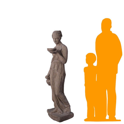 Stone Hebe Life Size Statue - LM Treasures Prop Rentals 