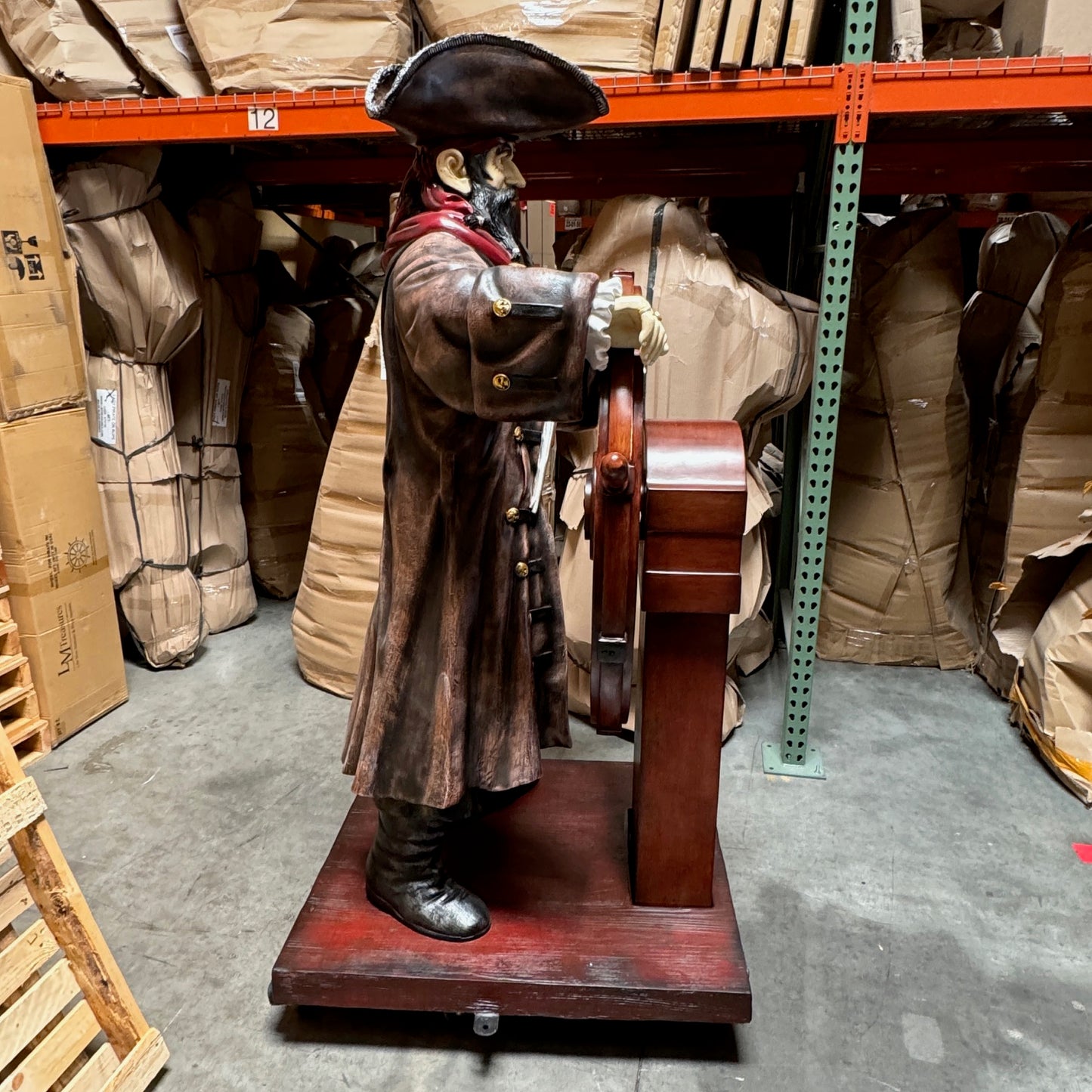 Pirate Steering Wheel Life Size Statue