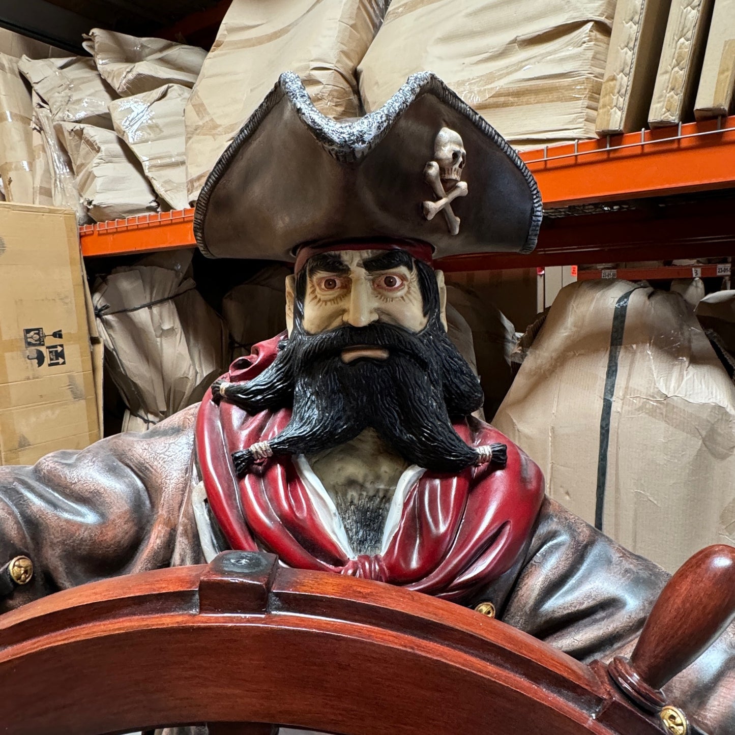 Pirate Steering Wheel Life Size Statue