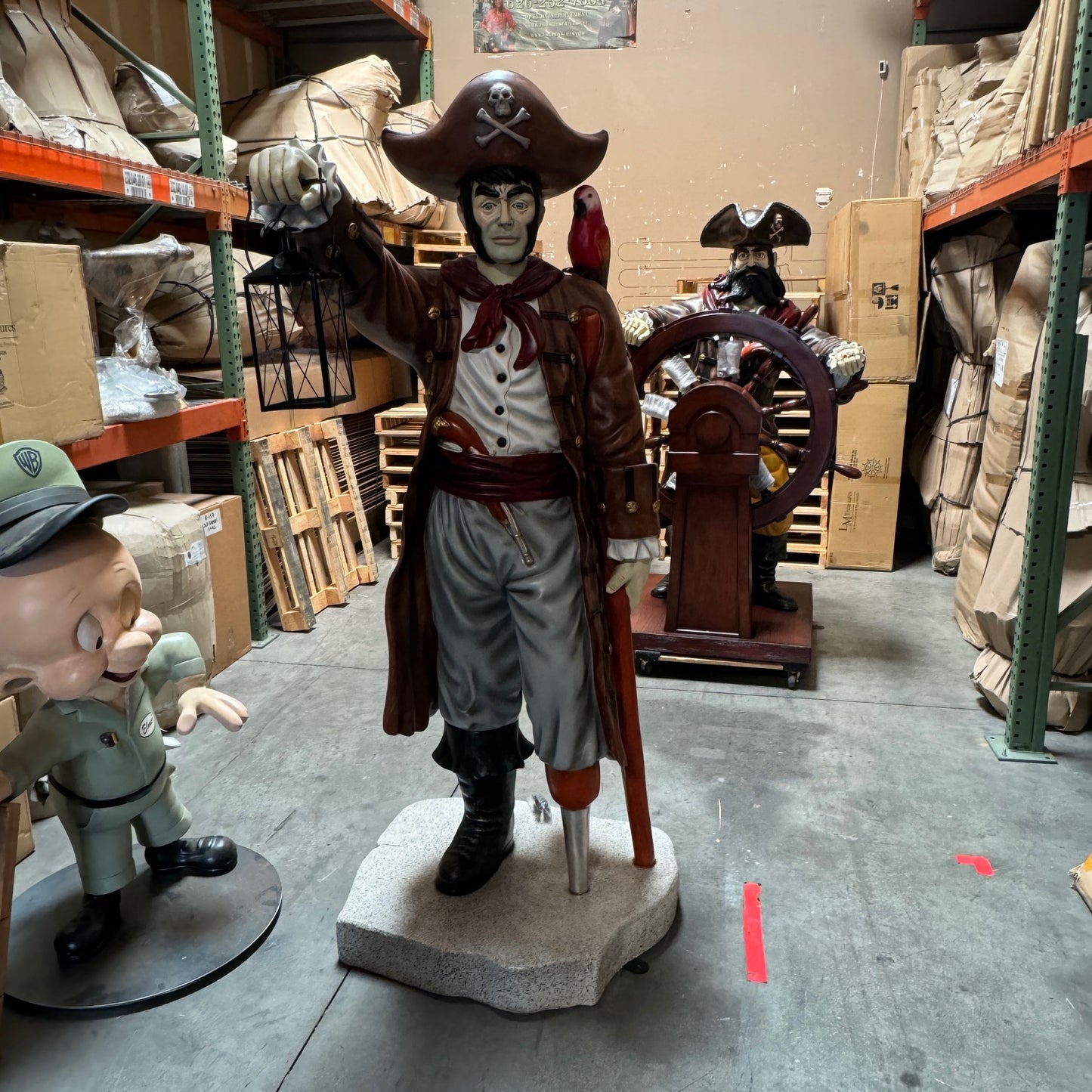 Pirate With Lantern Life Size Statue