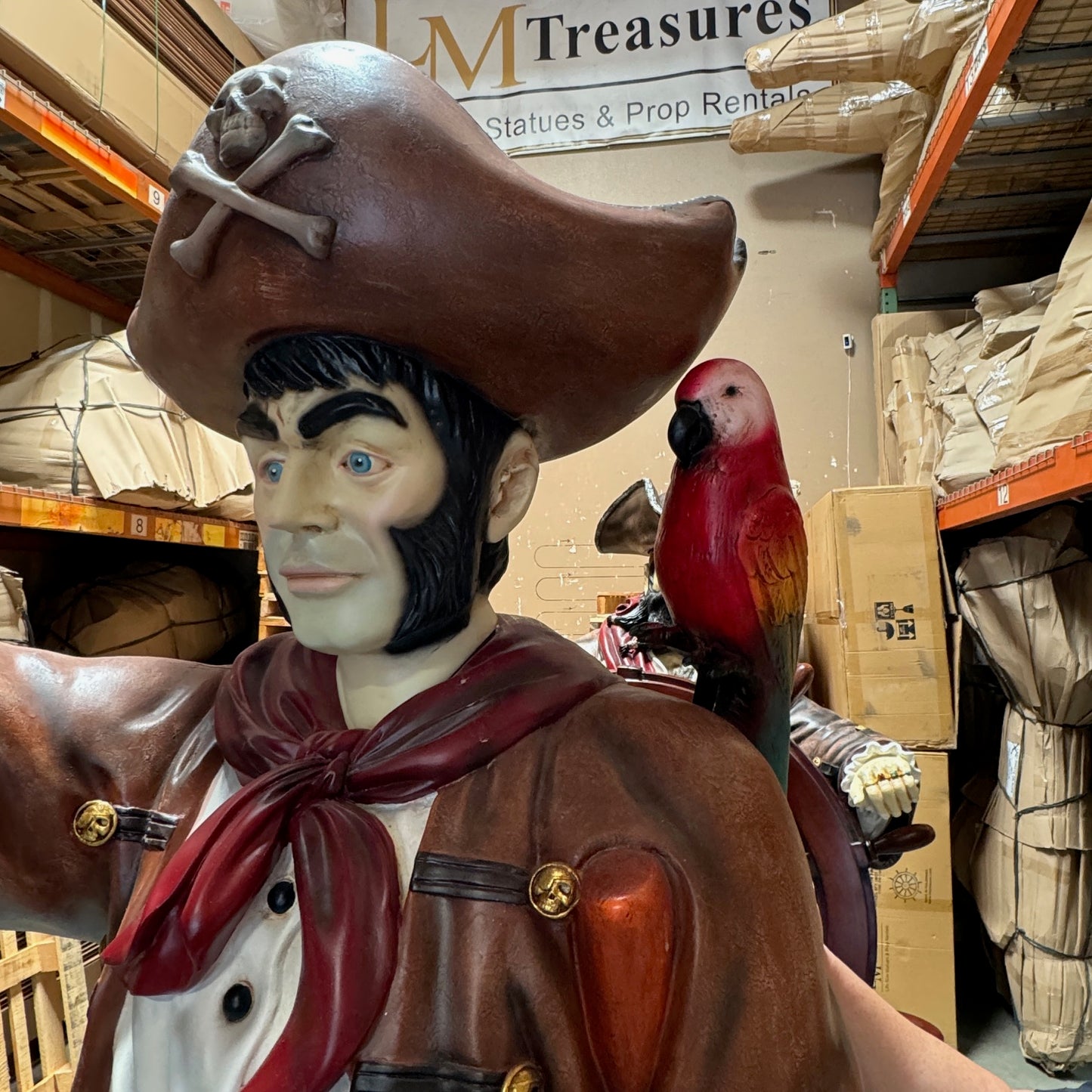 Pirate With Lantern Life Size Statue