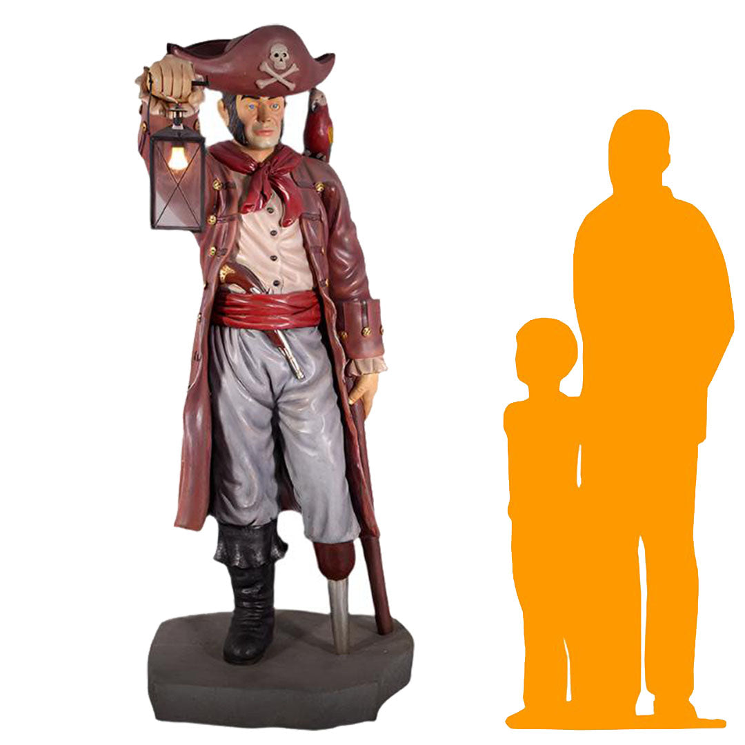 Pirate With Lantern Life Size Statue