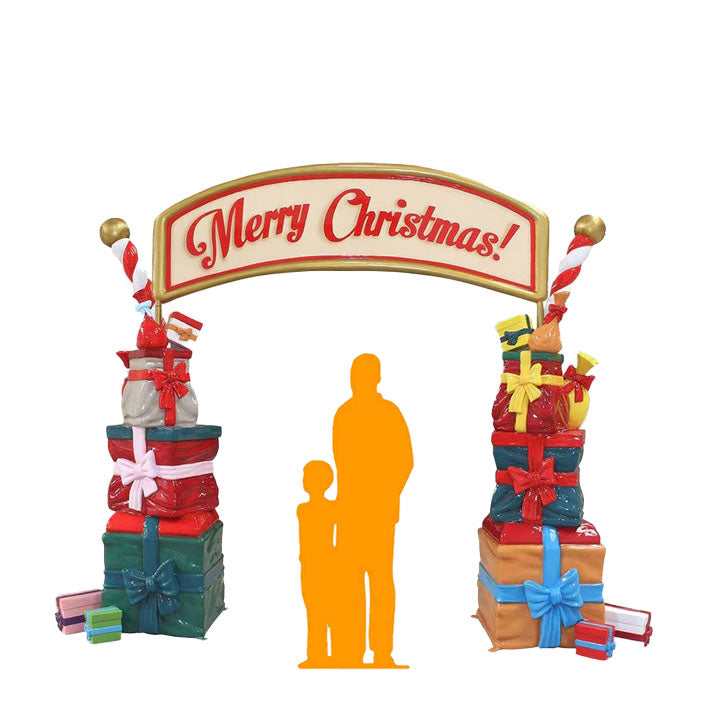 Merry Christmas Gifts Archway Statue