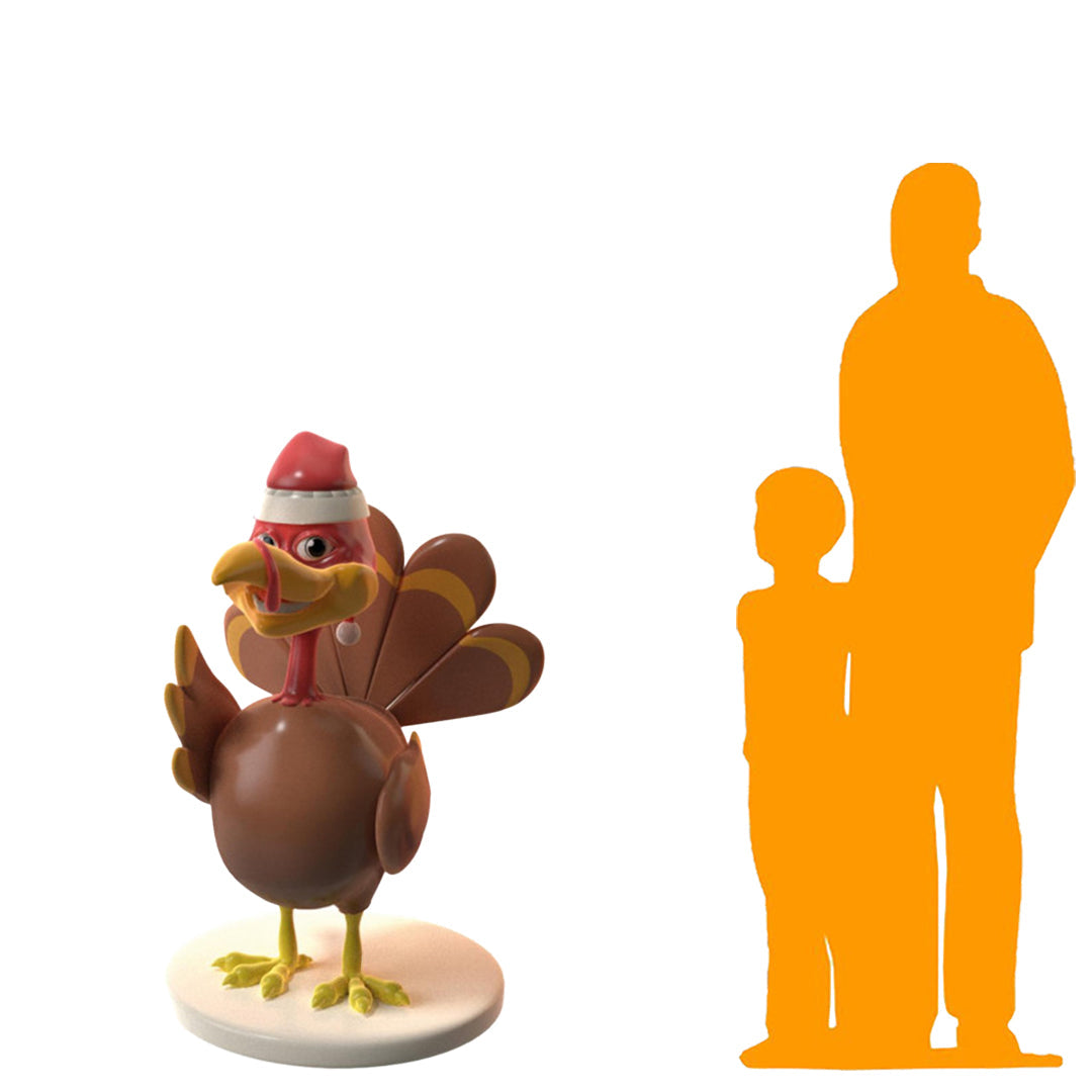 Comic Christmas Turkey Statue S0323-0360-T