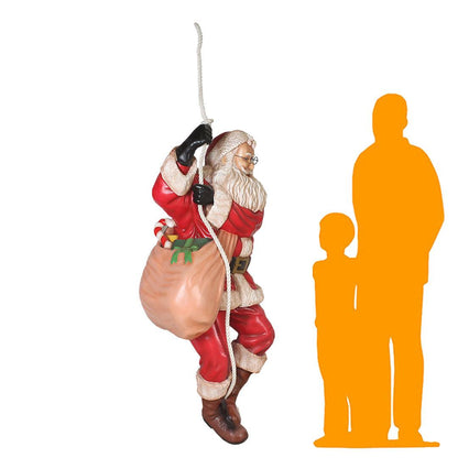 Santa Climbing Rope Statue - LM Treasures Prop Rentals 