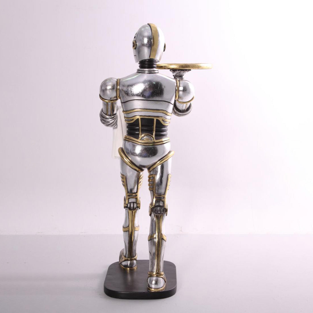 Small Android Robot Butler Statue