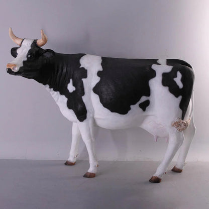 Holstein Cow Standing Life Size Statue