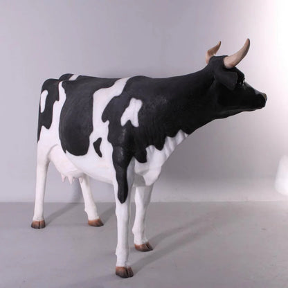 Holstein Cow Standing Life Size Statue