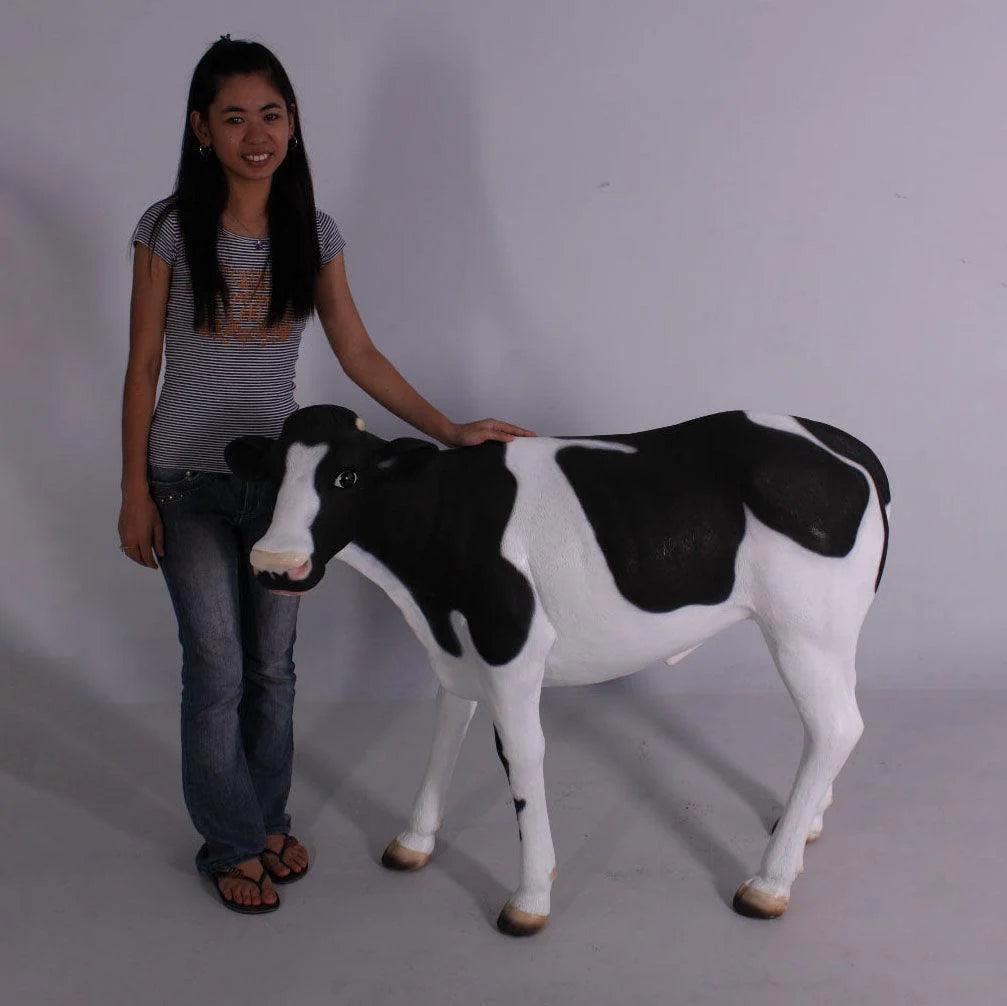 Baby Holstein Cow Statue