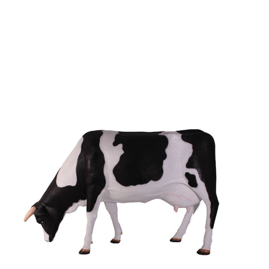 Holstein Cow Grazing Life Size Statue