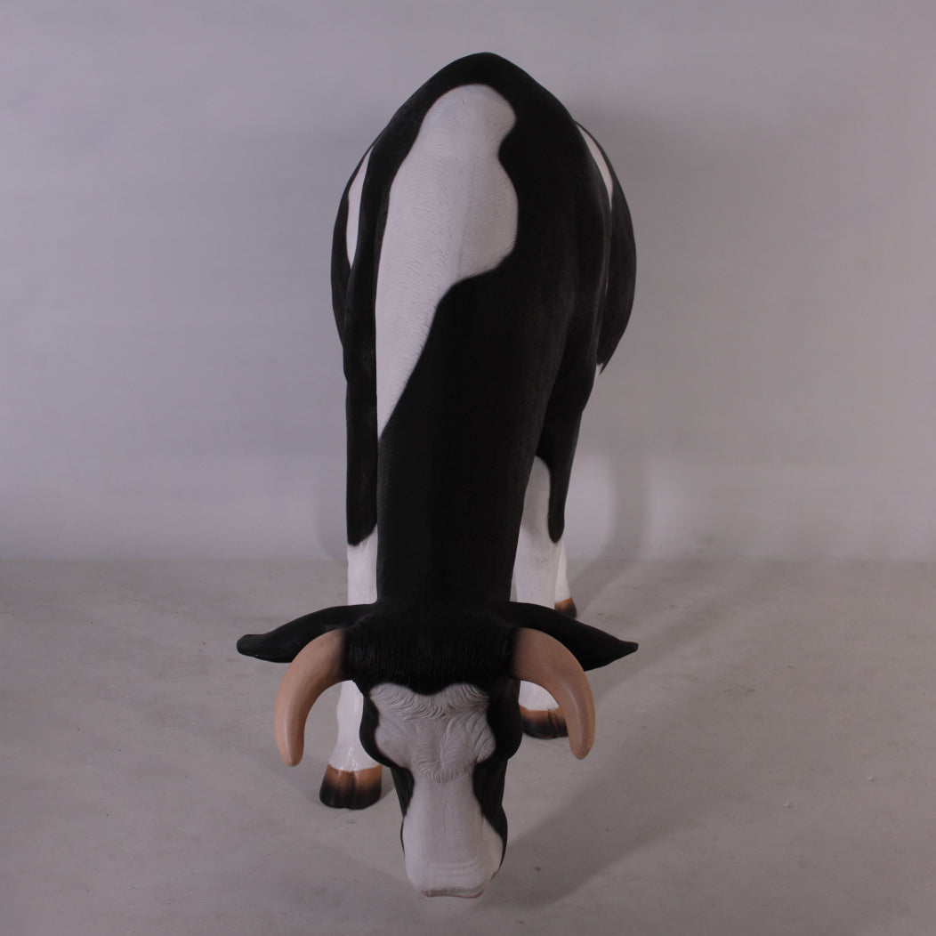 Holstein Cow Grazing Life Size Statue