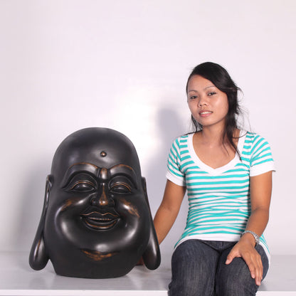Jolly Buddha Head Statue