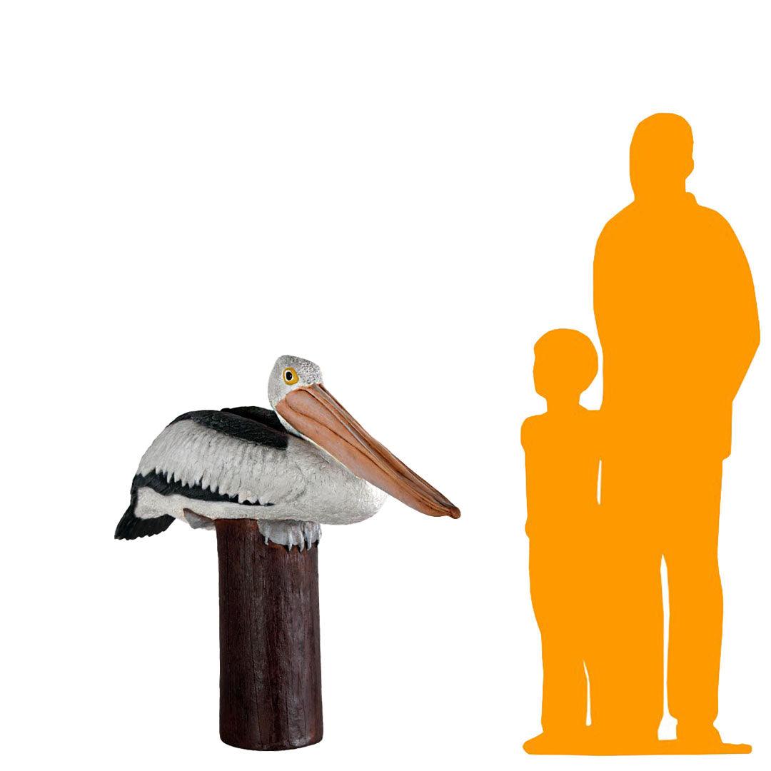 Pelican On Post Life Size Statue Prop - LM Treasures Prop Rentals 