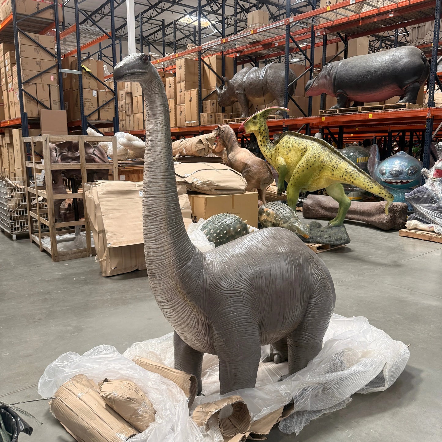 Brontosaurus Dinosaur Life Size Statue A0892-080130-H