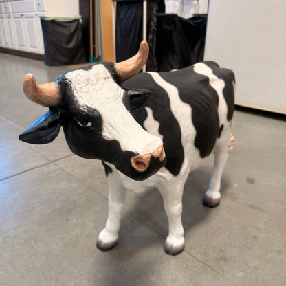 Small Holstein Cow Head Up Statue A0777-080139-H