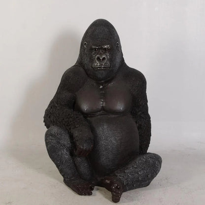 Small Silver Back Gorilla Statue