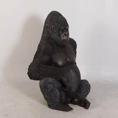 Small Silver Back Gorilla Statue