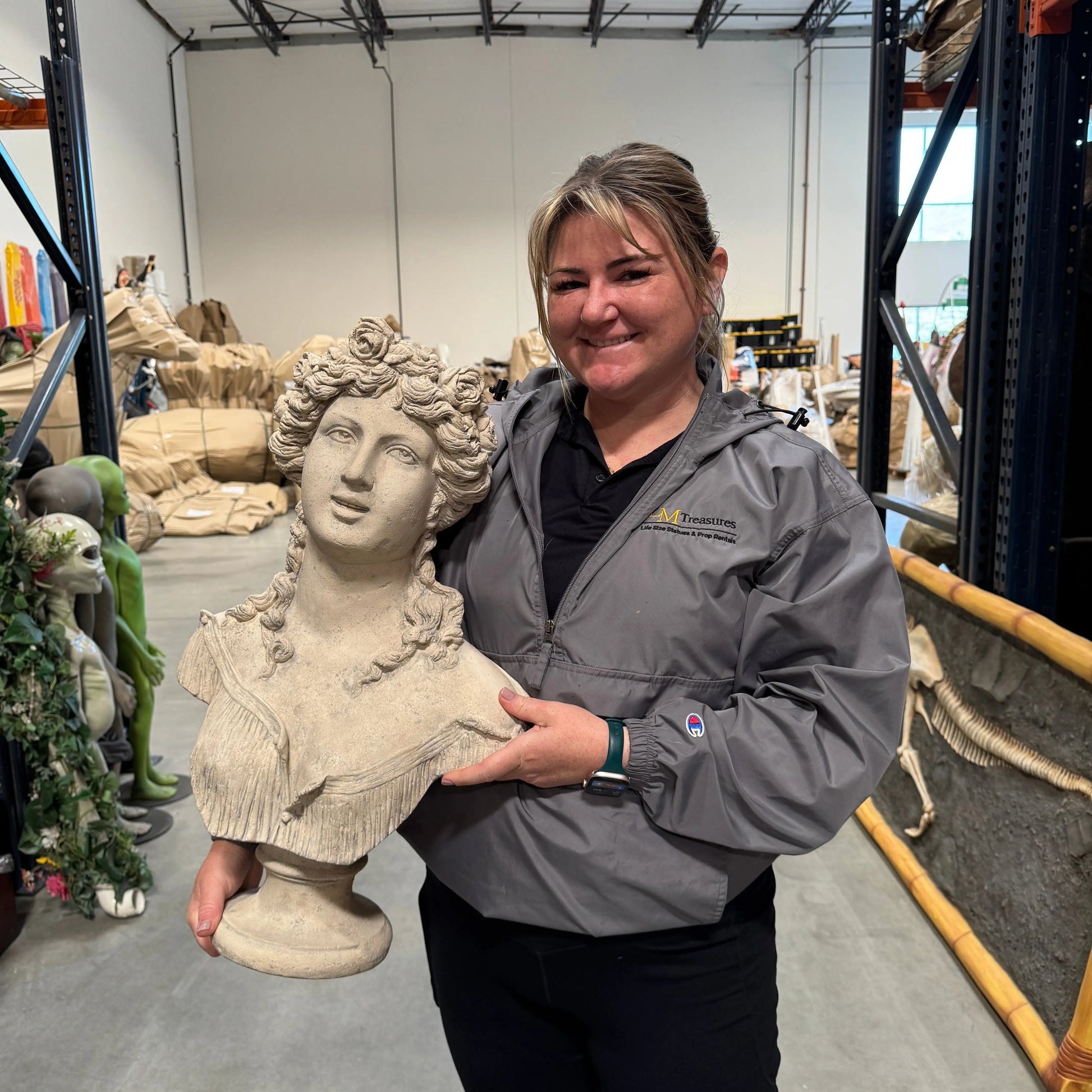Sabine Stone Bust Statue M0131-090015-H