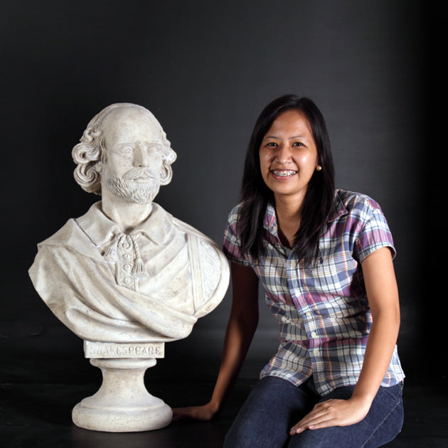 William Shakespeare Stone Bust Statue