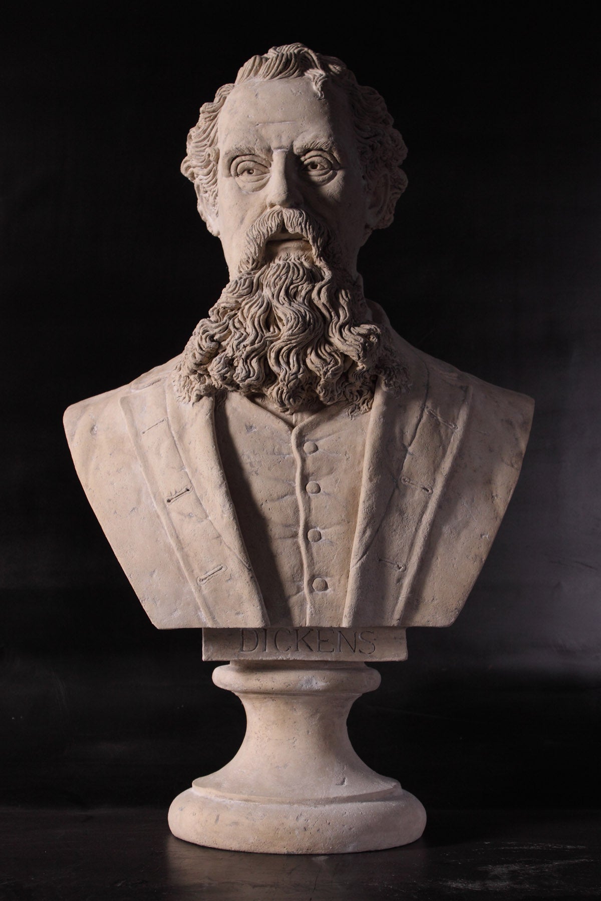 Charles Dickens Stone Bust Statue