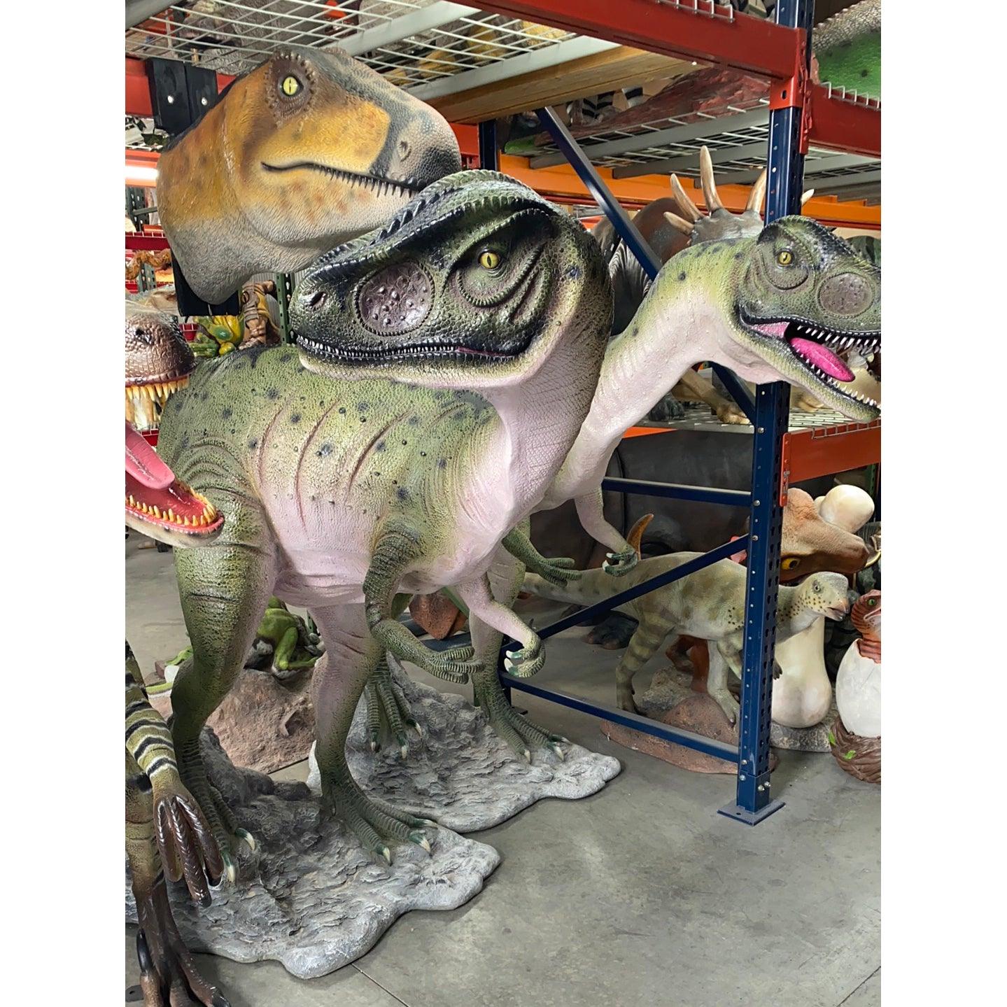 Turned Allosaurus Dinosaur Life Size Statue