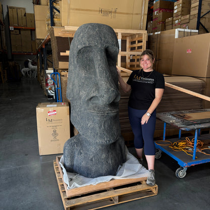 Easter Island Moai Head Bust Statue M0241RS-090076-H