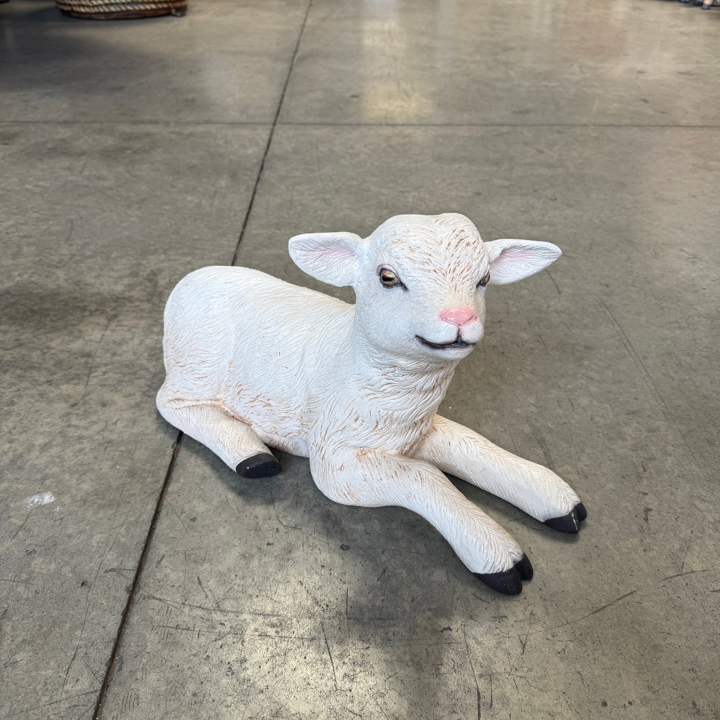 Baby Goat Laying Statue