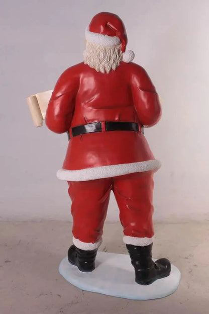 Small Santa Claus Holding Banner Statue S0049-100008-H