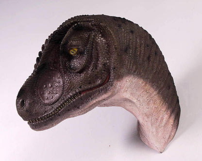 Turned Allosaurus Head Dinosaur Statue