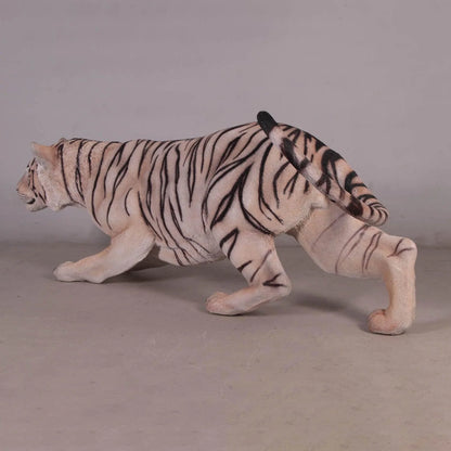 Crouching Siberian Tiger Statue