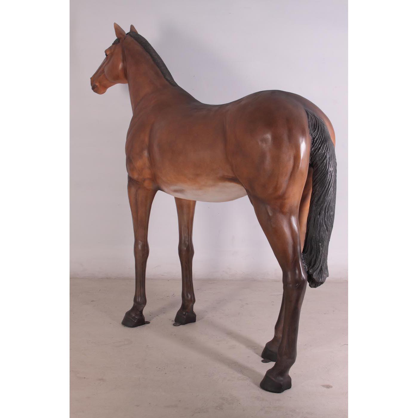 Horse Standing Life Size Statue - LM Treasures Prop Rentals 