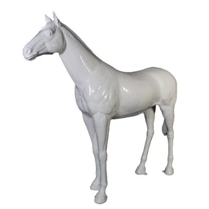 Glossy White Horse Statue