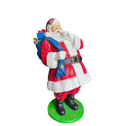 Santa Claus With Gift Sack Statue - LM Treasures Prop Rentals 