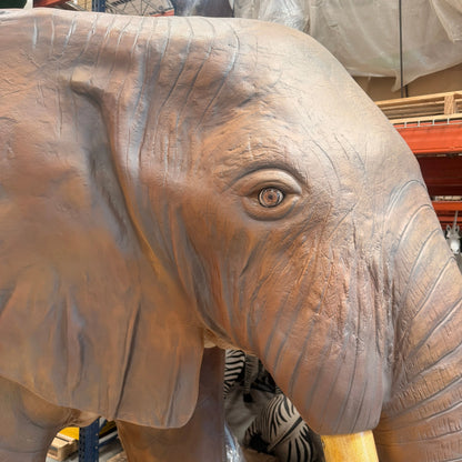 Life Size Standing Elephant Statue A0834-100059-H