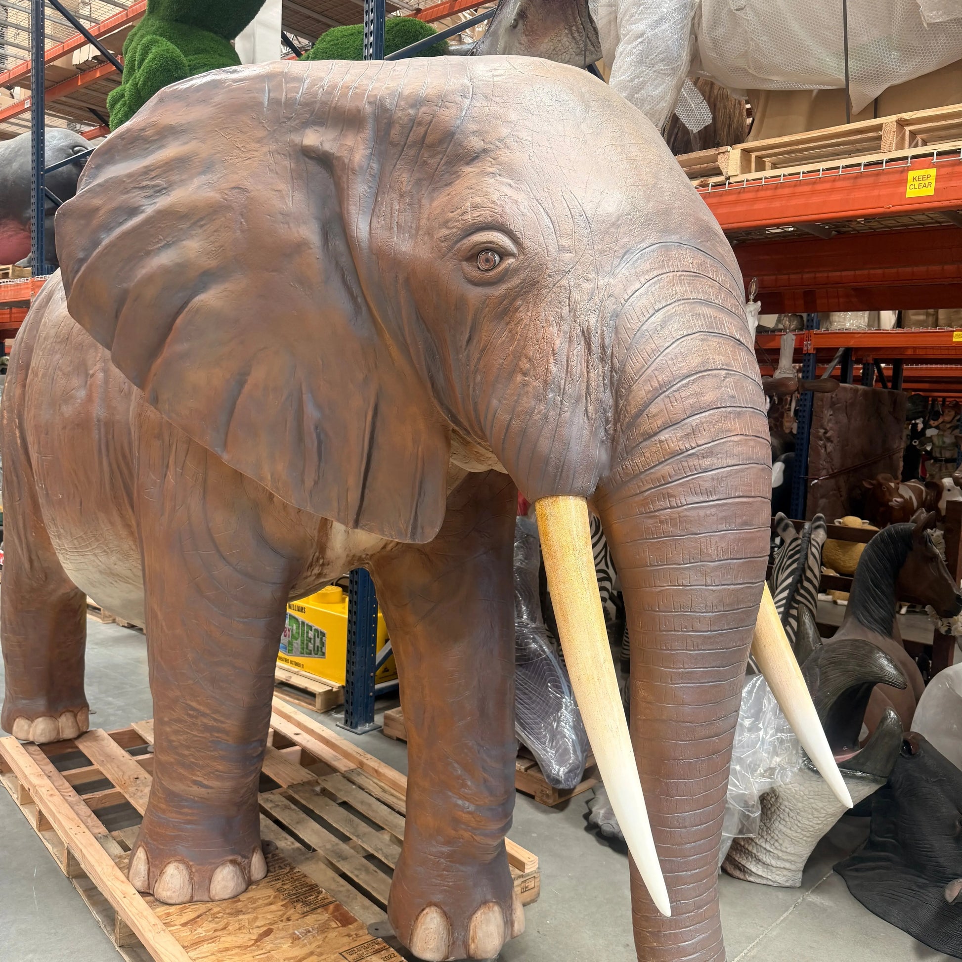 Life Size Standing Elephant Statue A0834-100059-H