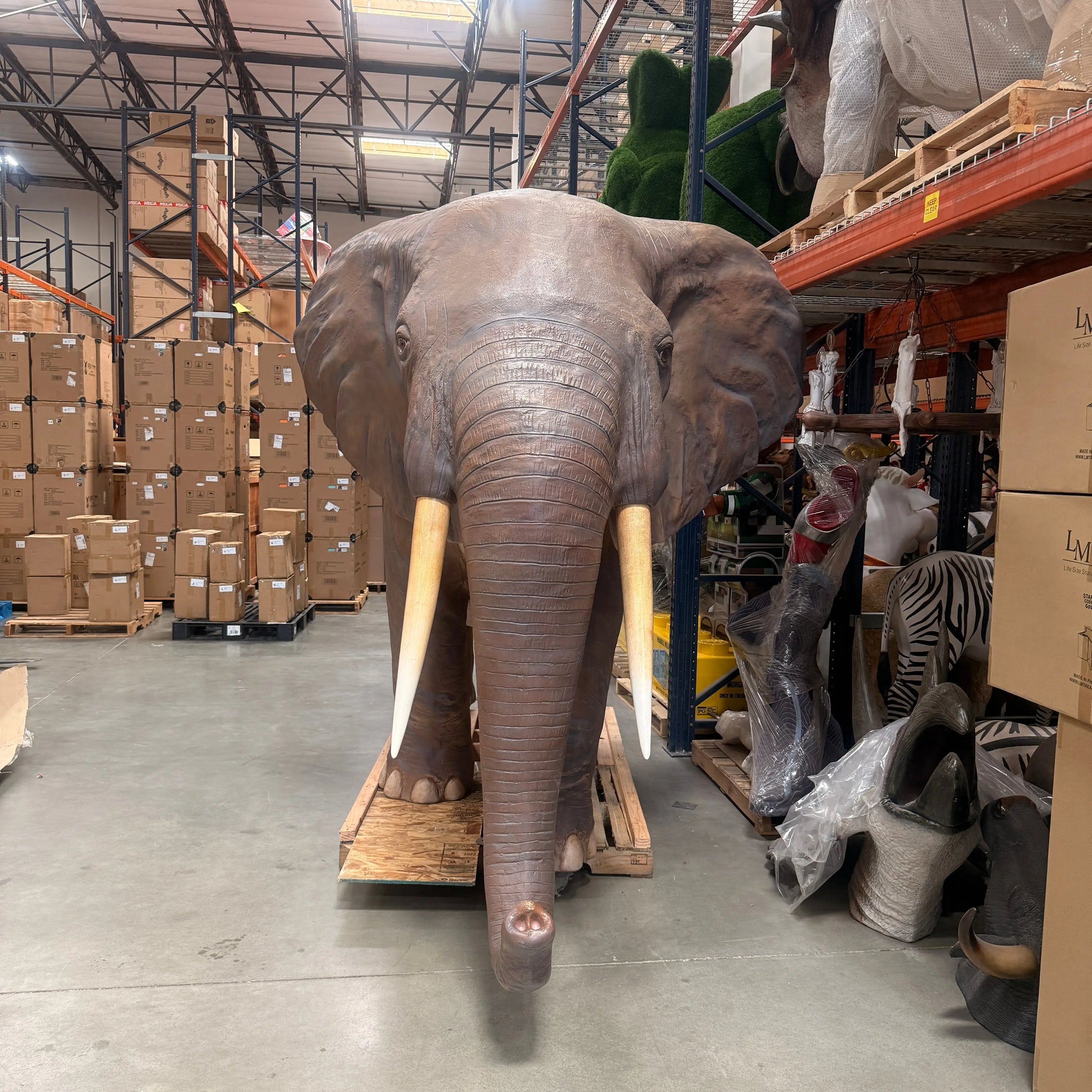 Life Size Standing Elephant Statue A0834-100059-H