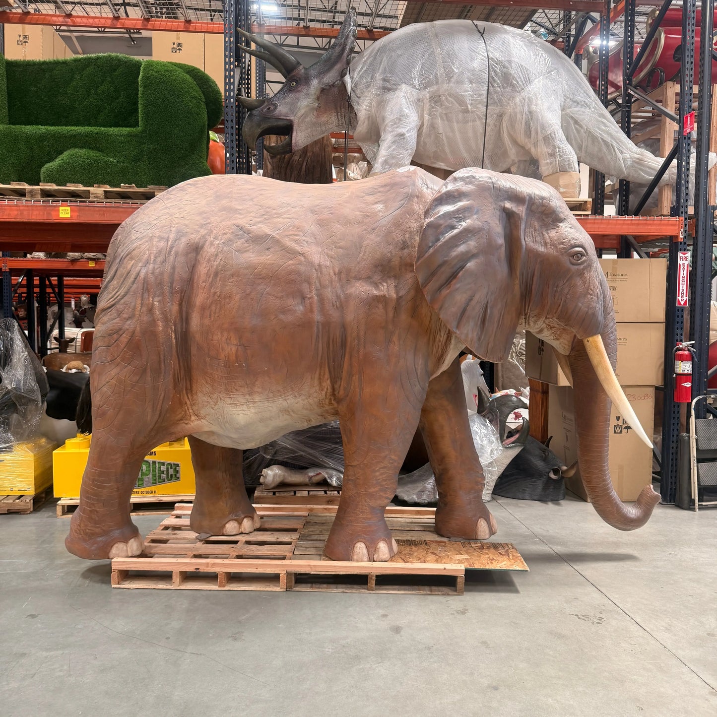 Life Size Standing Elephant Statue A0834-100059-H