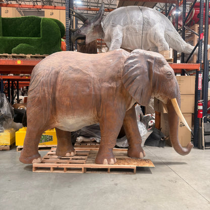 Life Size Standing Elephant Statue A0834-100059-H
