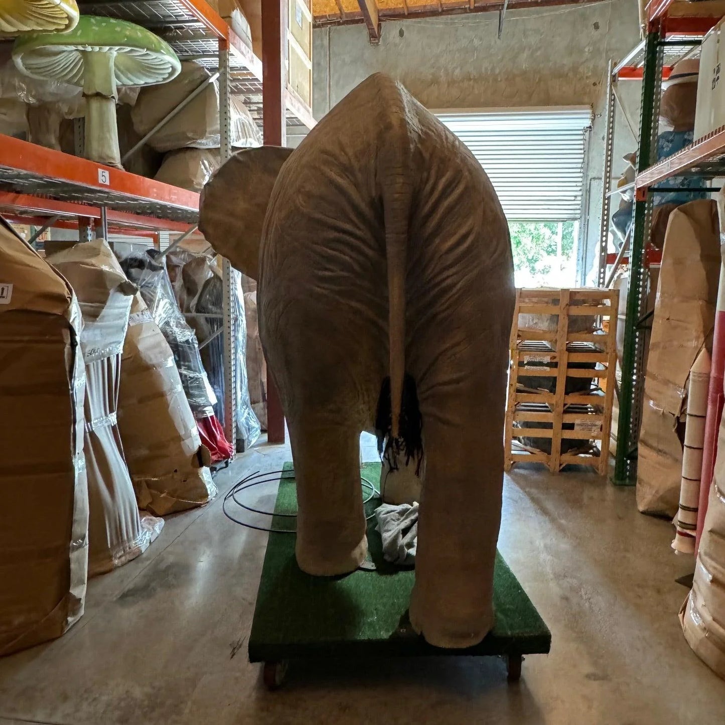 Life Size Standing Elephant Statue