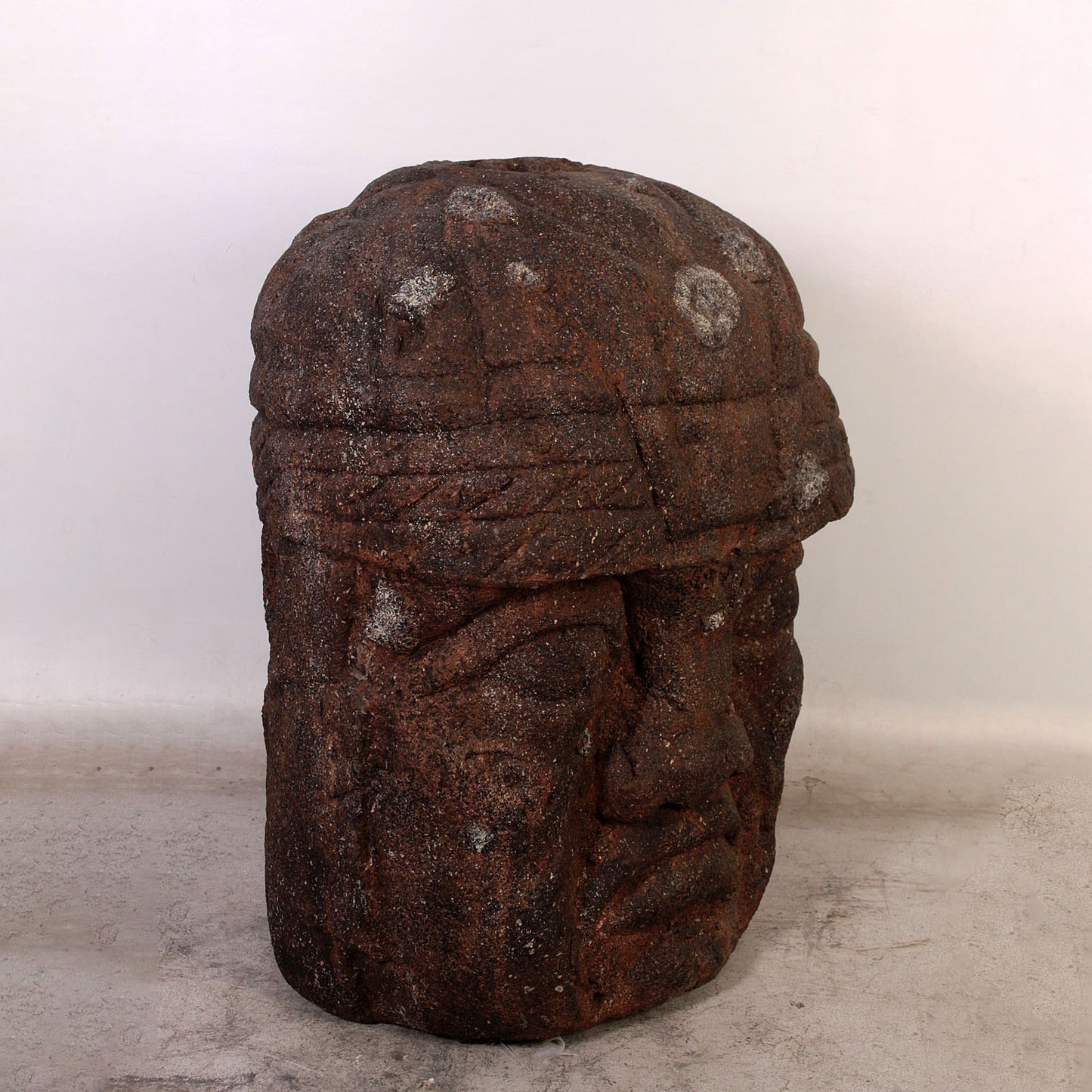 Stone Olmec Head Bust Statue