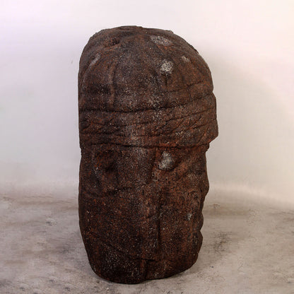 Stone Olmec Head Bust Statue