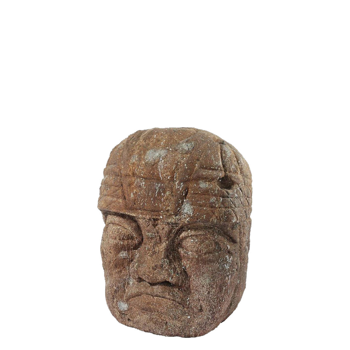 Stone Olmec Head Bust Statue