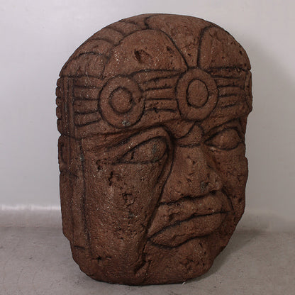 Large Stone Olmec Head Bust Statue