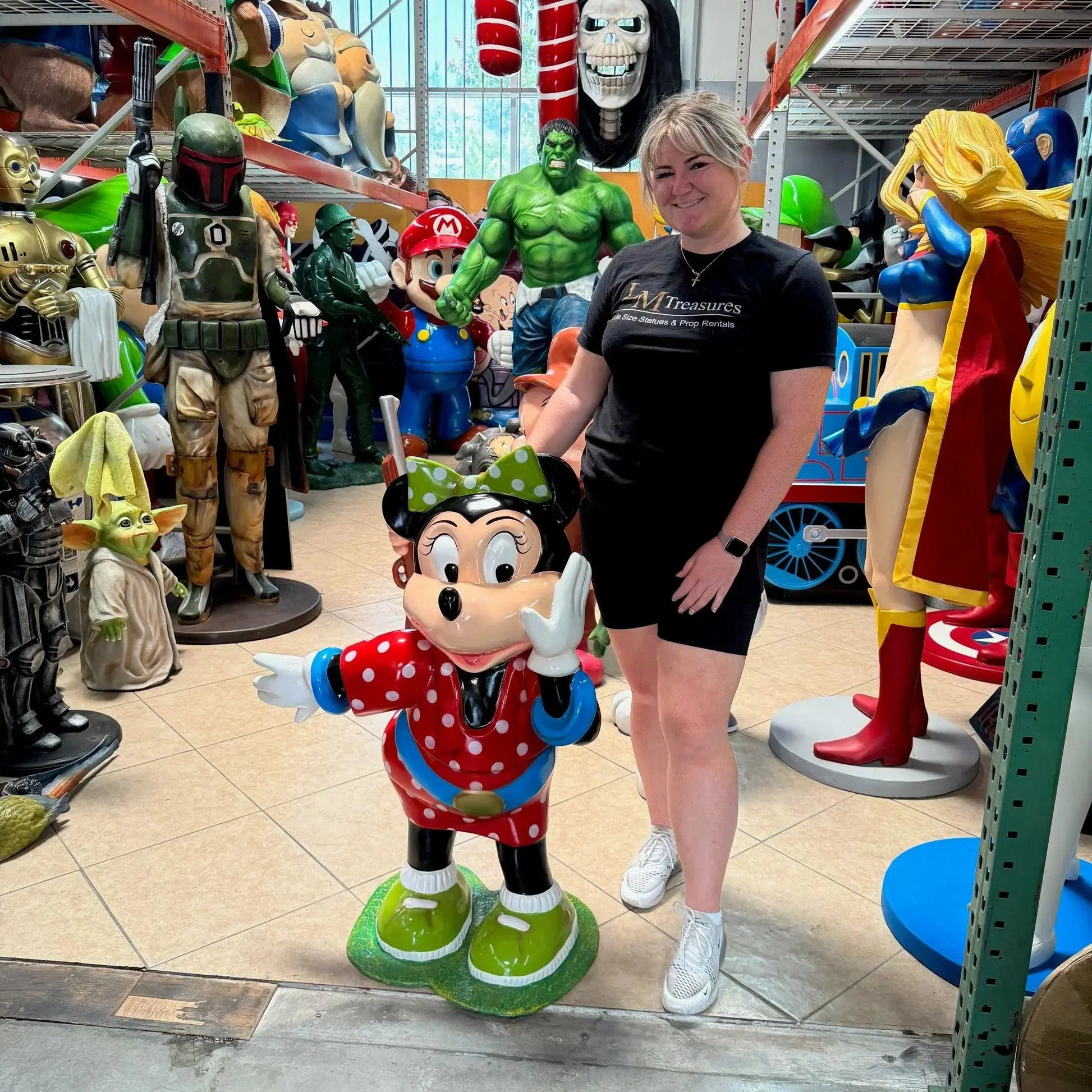 Cartoon Girl Mouse Statue CC047-1021-AR