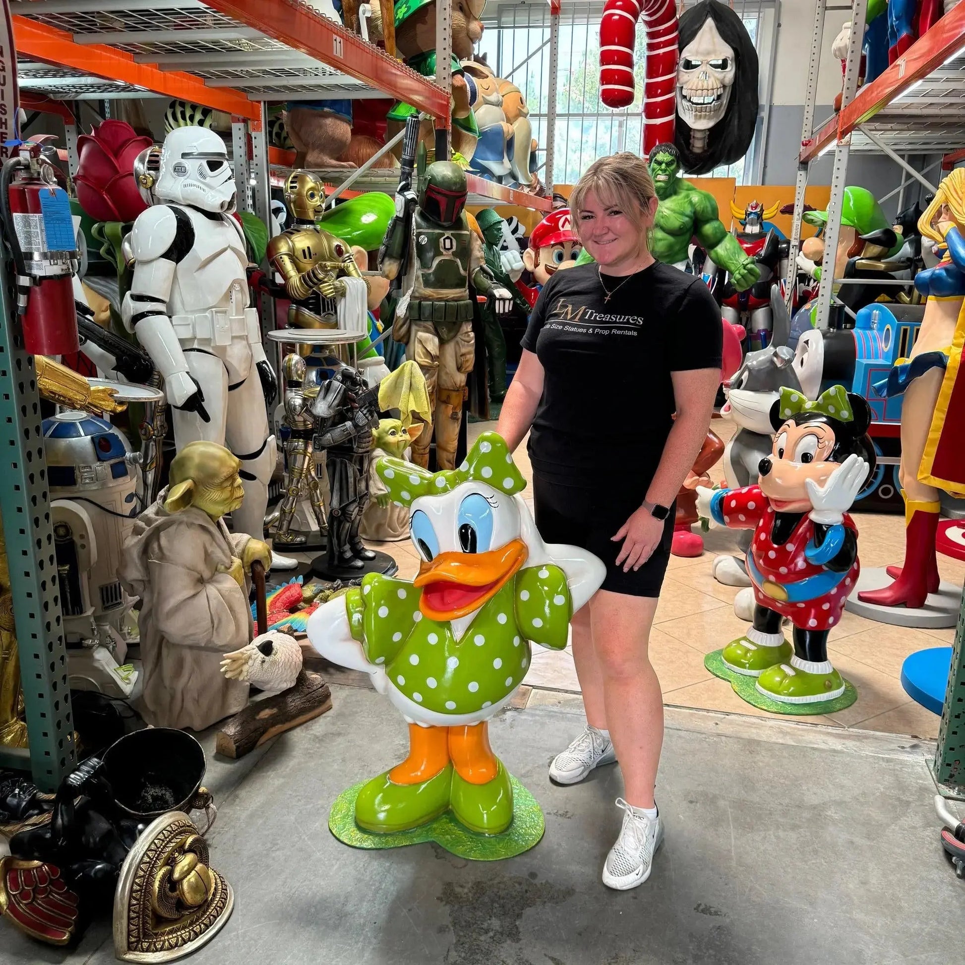 Cartoon Daisy White Duck Statue CC050-1022-AR