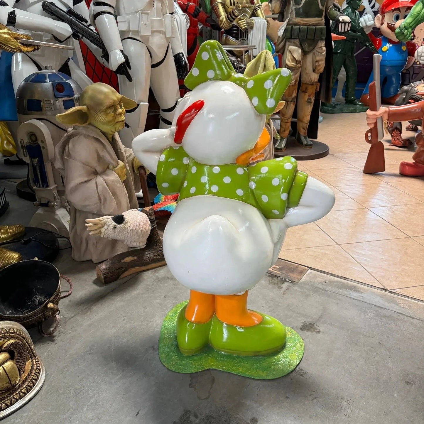 Cartoon Daisy White Duck Statue CC050-1022-AR