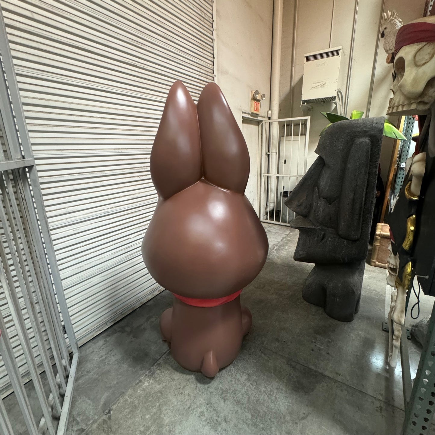 Pink Giant Chocolate Easter Bunny Statue