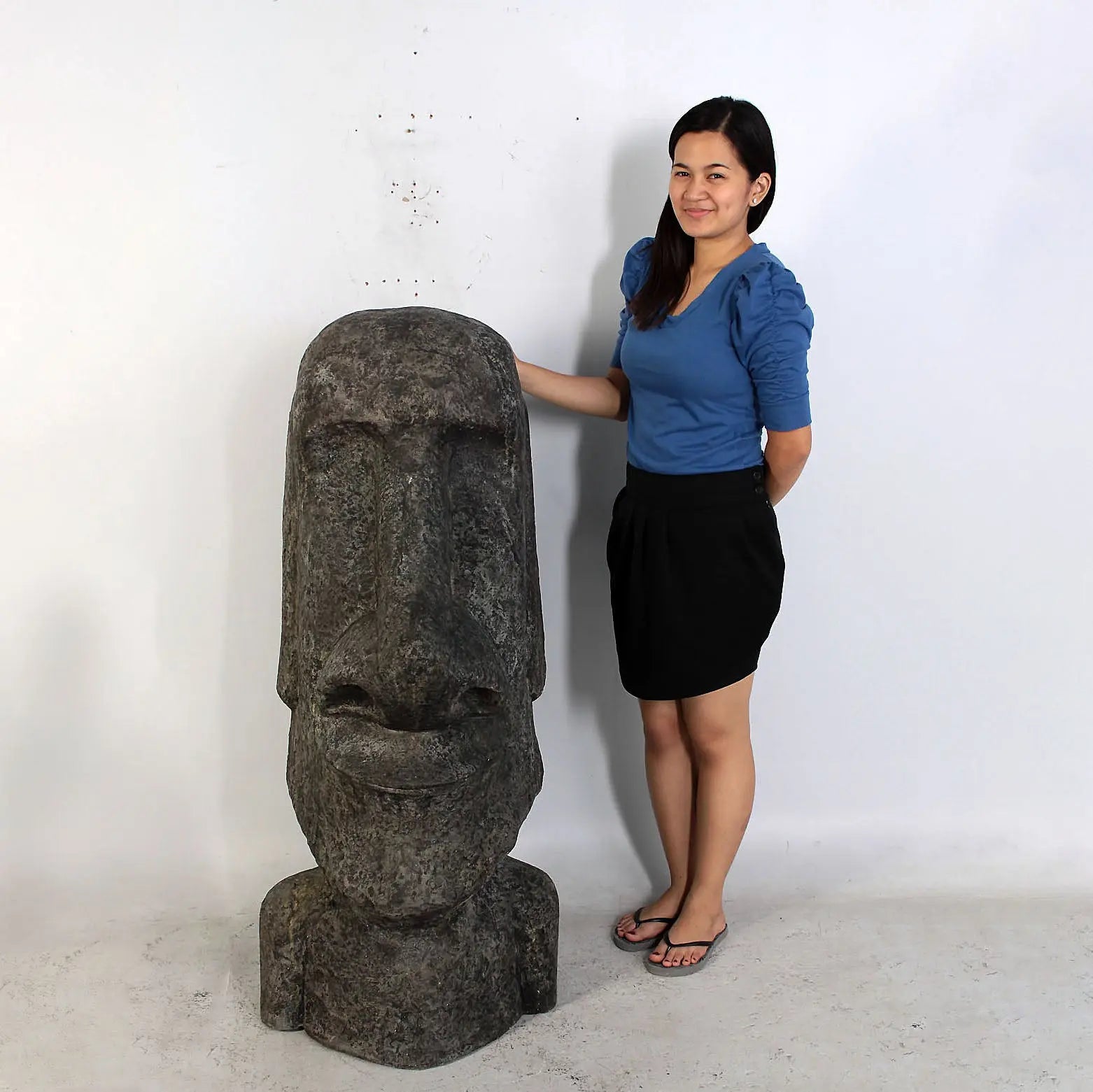 Small Easter Island Moai Head Bust Statue M0241CCS-110008-H